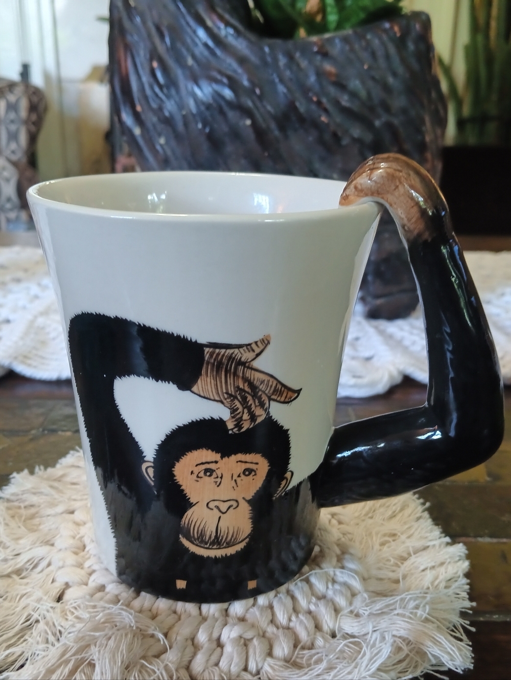 Vintage Pier 1 Imports Chimpanzee Coffee Mug